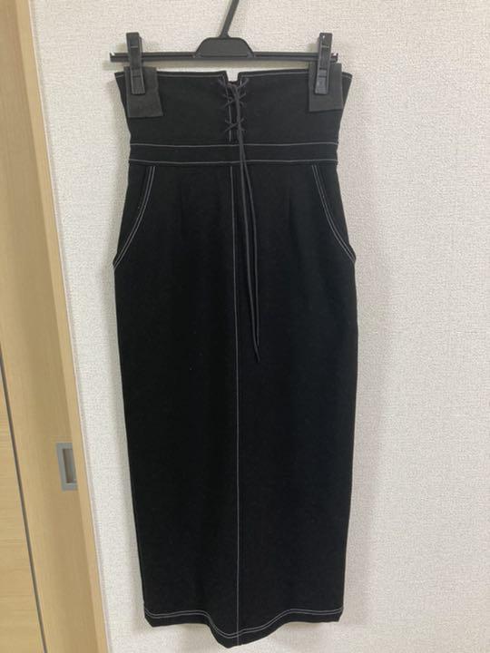 新品NEW アメリヴィンテージ LACE UP HIGH WAIST SKIRT ブラック sIWJV-m76651264058 新品セール