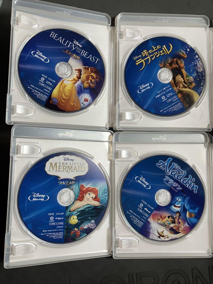 【美品】ディズニープリンセス　４作品 MovieNEX Blu-ray ケース