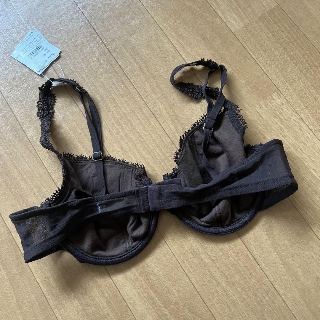クリスチャンディオール ロゴプレートブラウンブラジャー