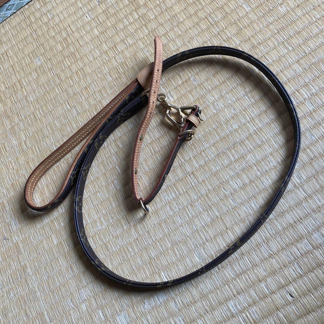 りこまる様専用　茶色レザー モノグラム ハーネスリード