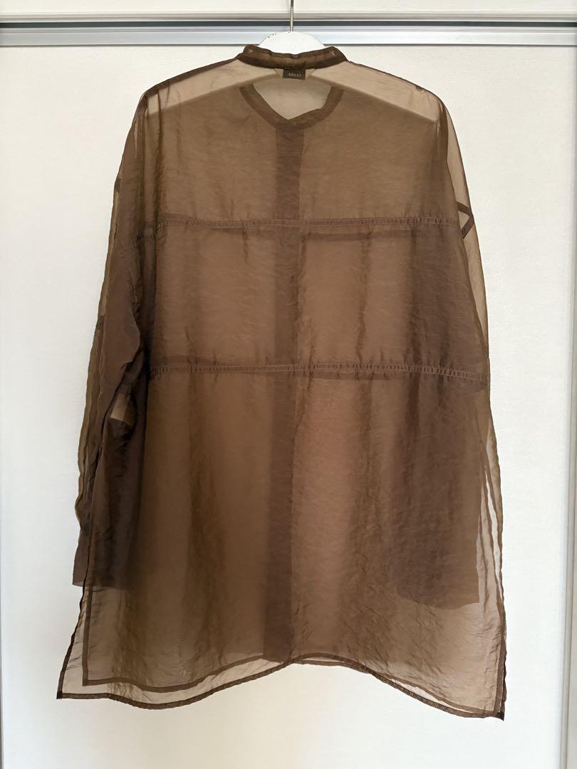 CLANE/ SWITCH SHEER SHIRT(ブラウン) CLANE - シースルーシャツ - SWITCH SHEER SHIRT - BROWN