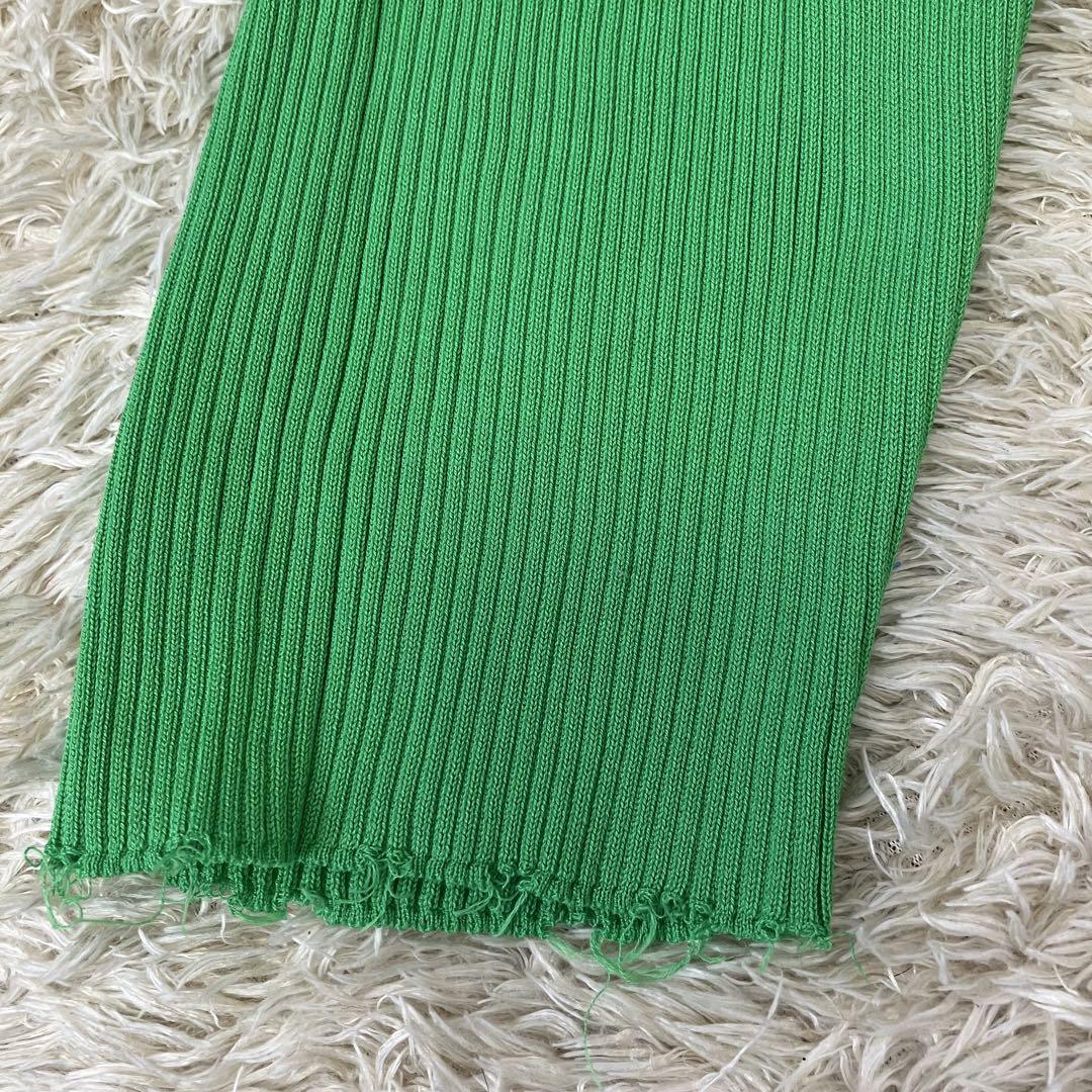 【美品】パーバーズ Cotton Rib Line Shorts リブ フリンジ
