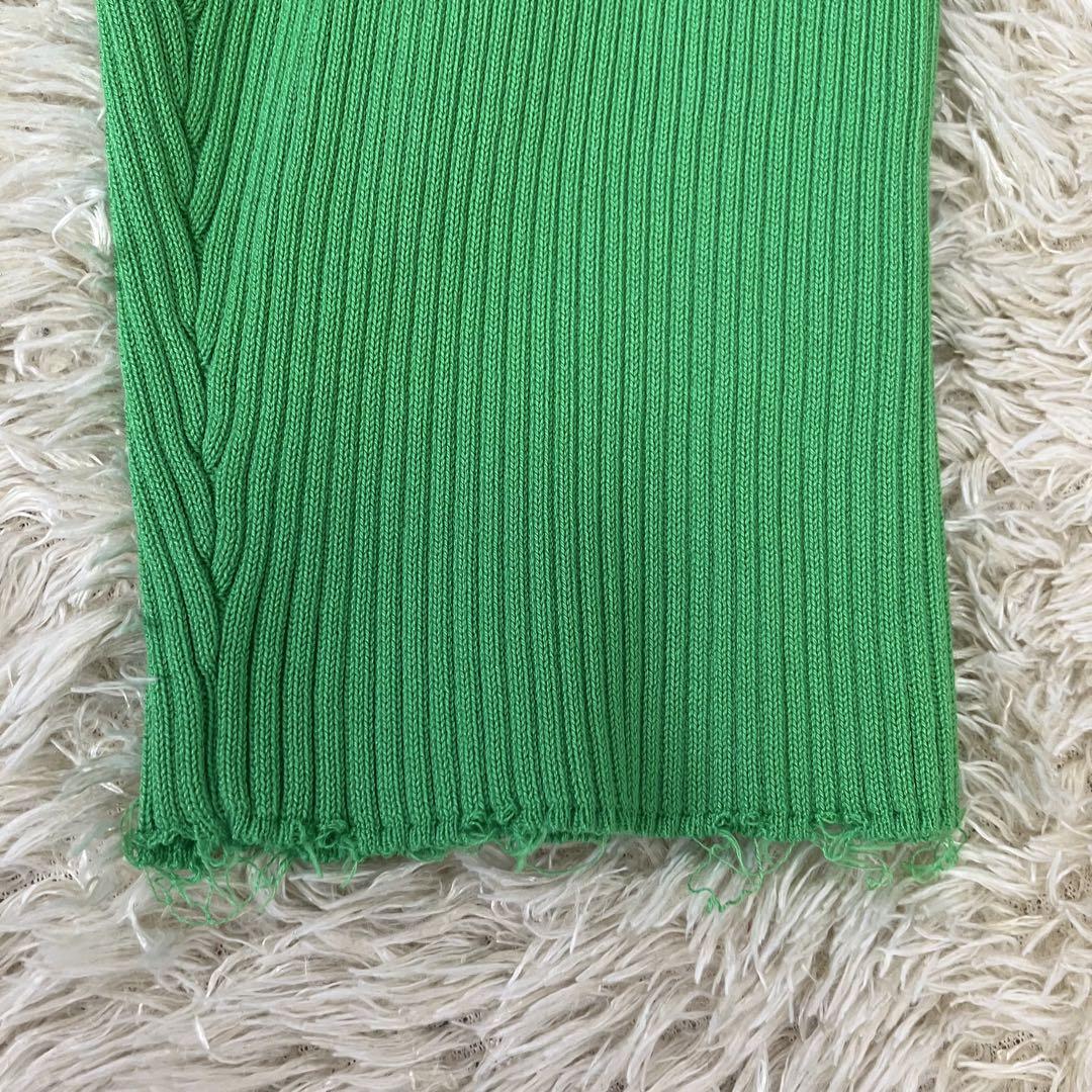 【美品】パーバーズ Cotton Rib Line Shorts リブ フリンジ
