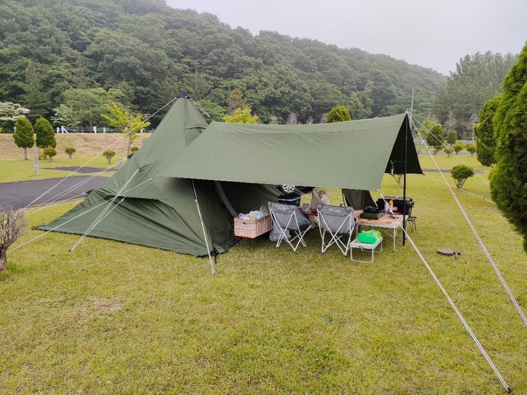 DODワンポールテントRX (L)カーキ　チーズタープS　トンガリハット DODワンポールテントRX (L)カーキ チーズタープS トンガリハット