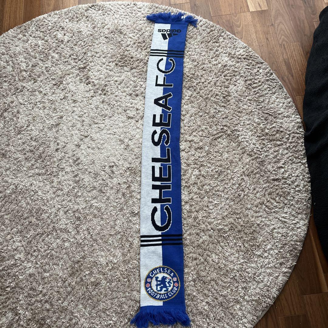 新品 adidas チェルシー　サッカーマフラー chelsea fc ユーロ レア adidas チェルシー サッカーマフラー chelsea fc ユーロ