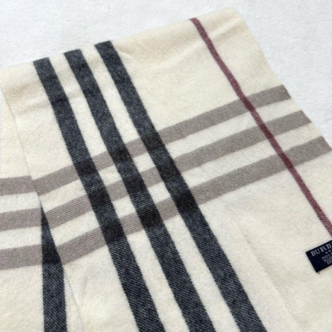 【美品】バーバリーロンドン♪カシミア100% ノバチェック マフラー