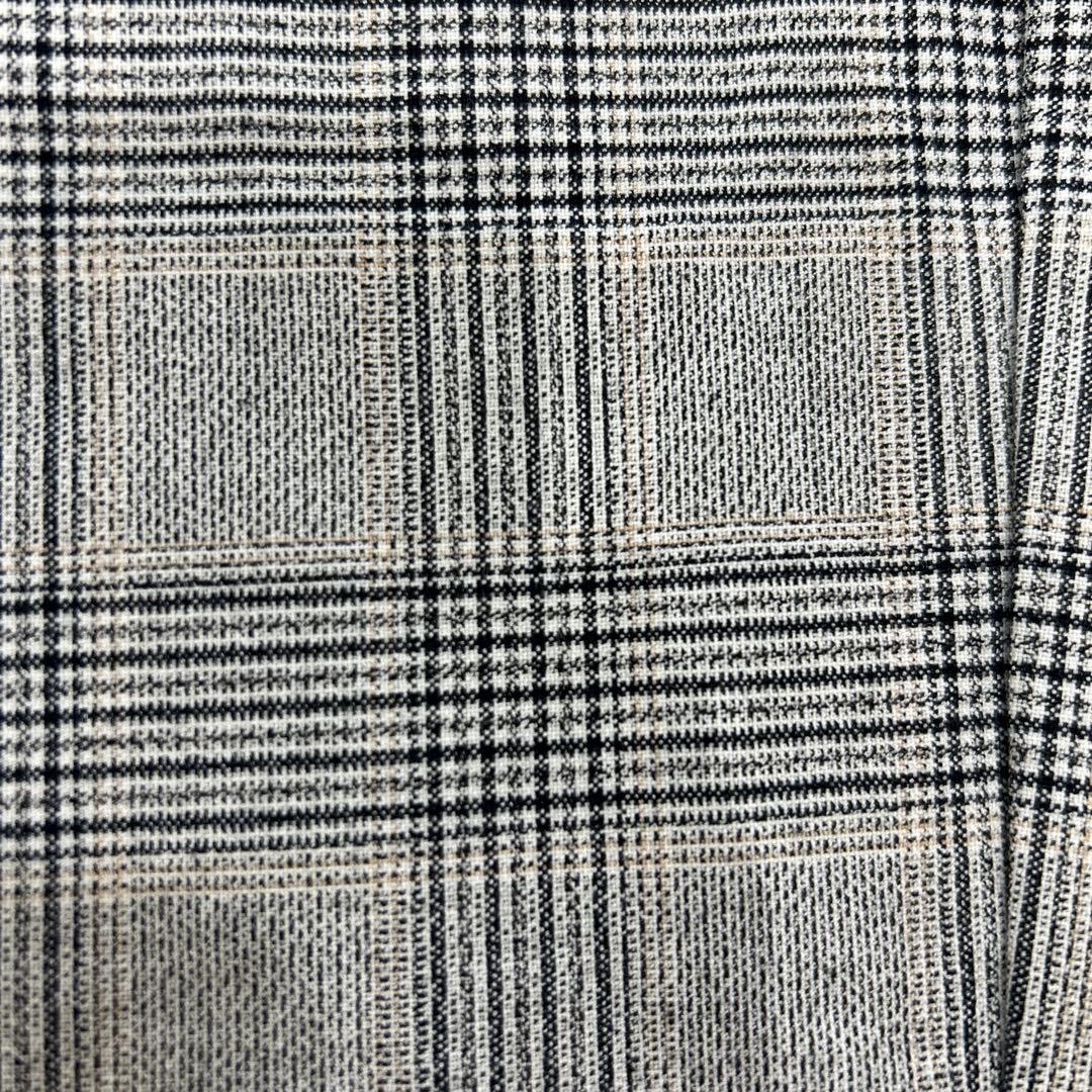 ZARA グレー チェック柄パンツ ストレッチパンツ テーパードパンツ