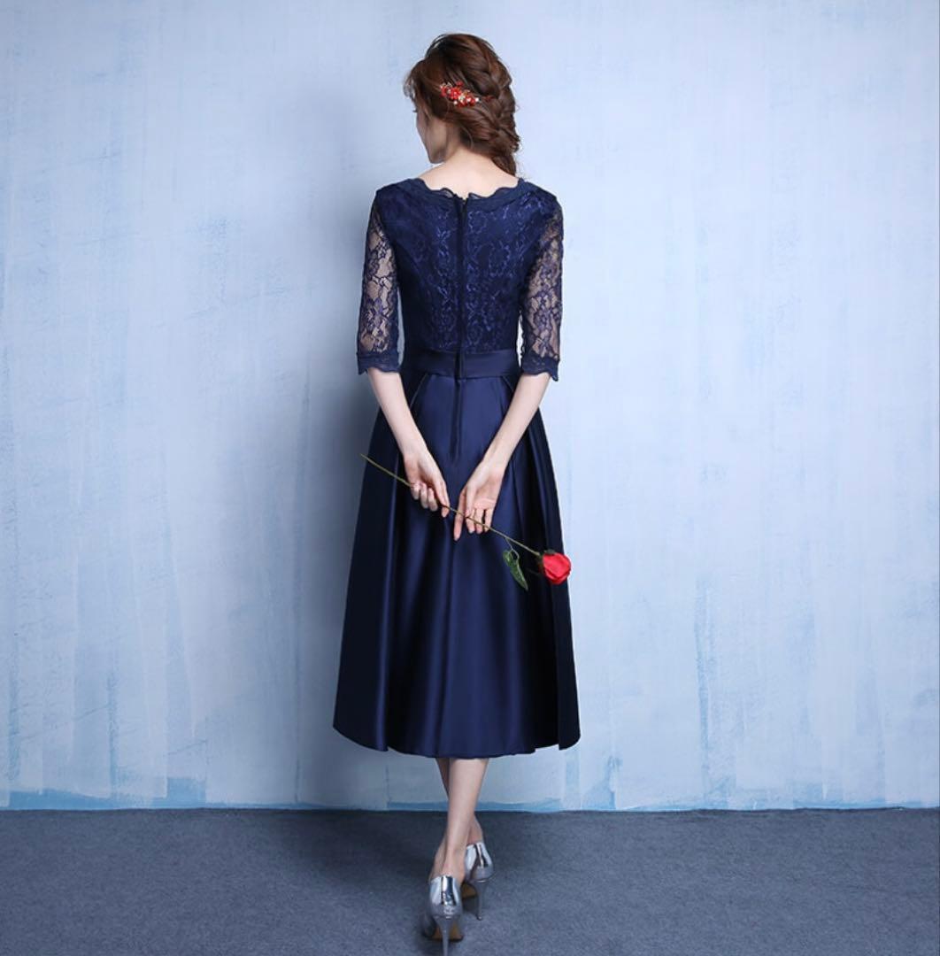 サテン パーティードレスS