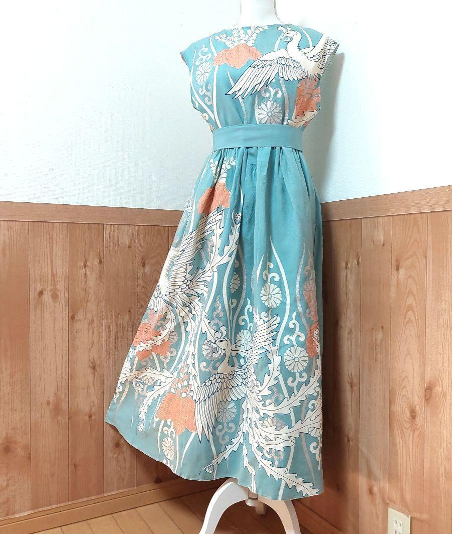 着物リメイクワンピース♪31　　　♪振り袖♪121cm