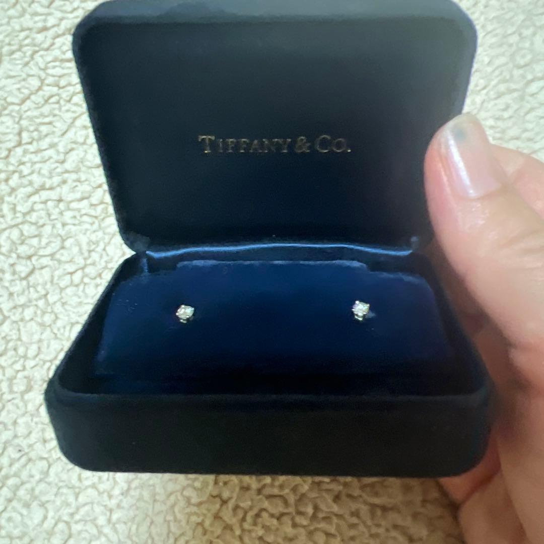 ティファニーソリティアダイヤモンドスタッズピアス未使用