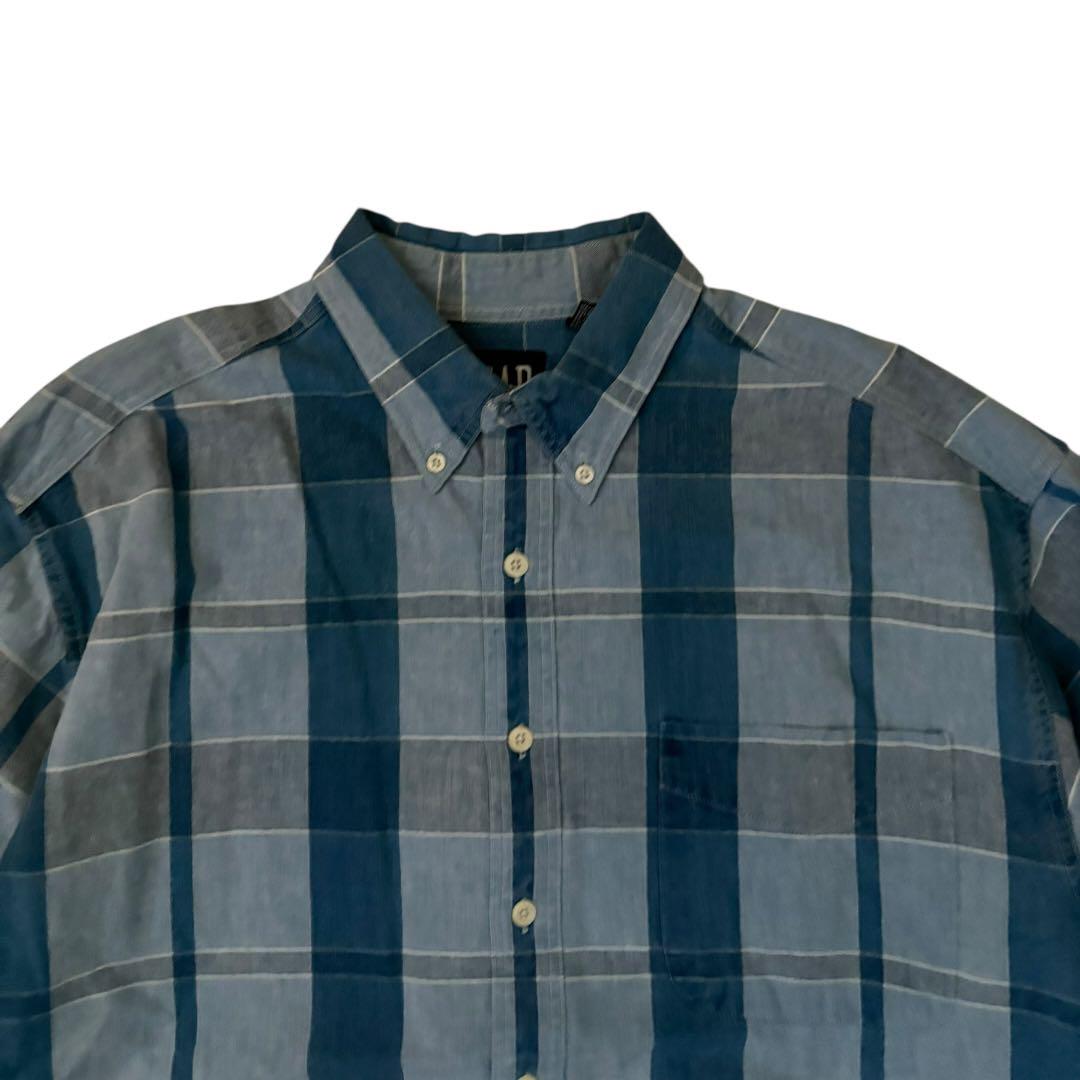 人気メーカー・ブランド 90's USA メルカリ - シャンブレーチェックシャツ デカタグ GAP OLD トップス