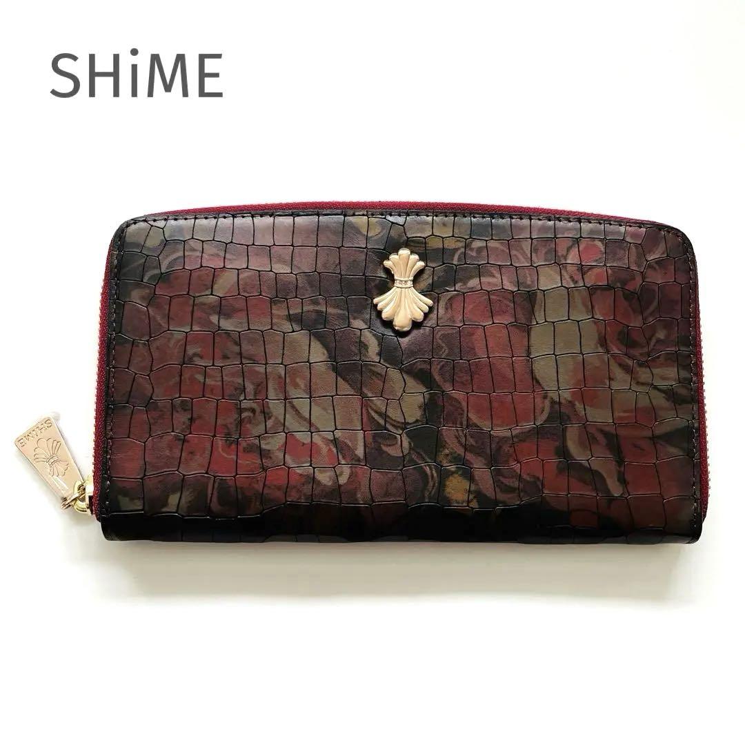SHIME シイメ 未使用 フラワー ラウンドファスナー 長財布 ヨーロピアン