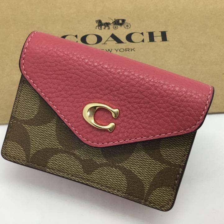 セール　COACH コーチ　シグネチャー　名刺、カードケース　F42