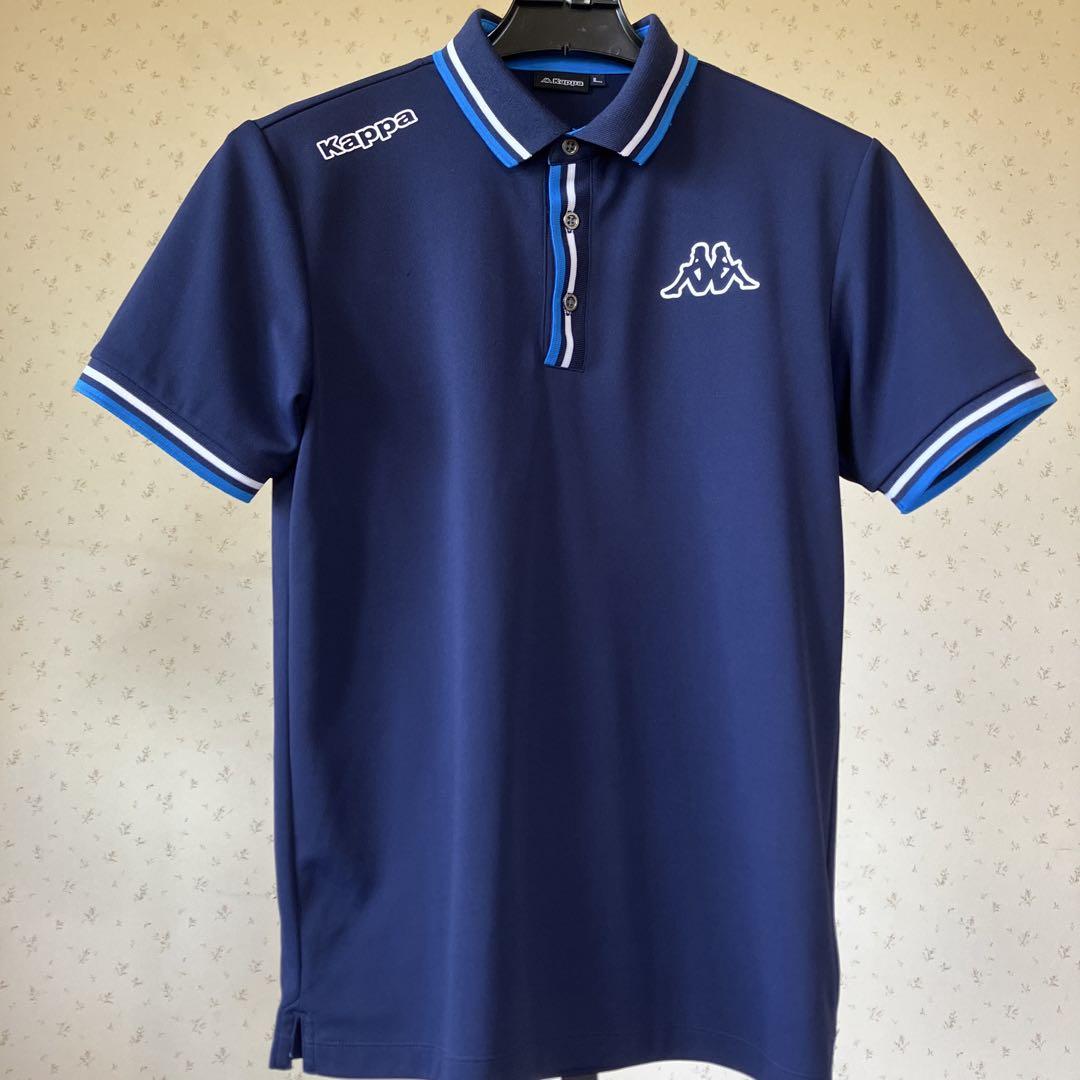 新品同様Kappa ポロシャツ 青 ネイビー ITA Kappa ネイビー ポロシャツ Mサイズ ITA - メルカリ