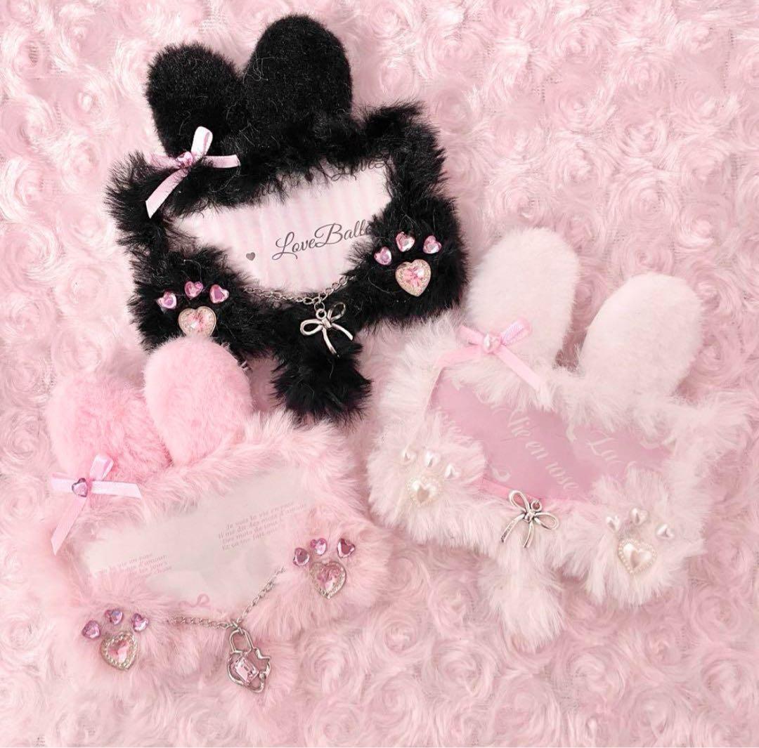 ♡様　ハンドメイド　名札ケース　名札デコ　うさぎ　ファー　サイン会　ヨントン