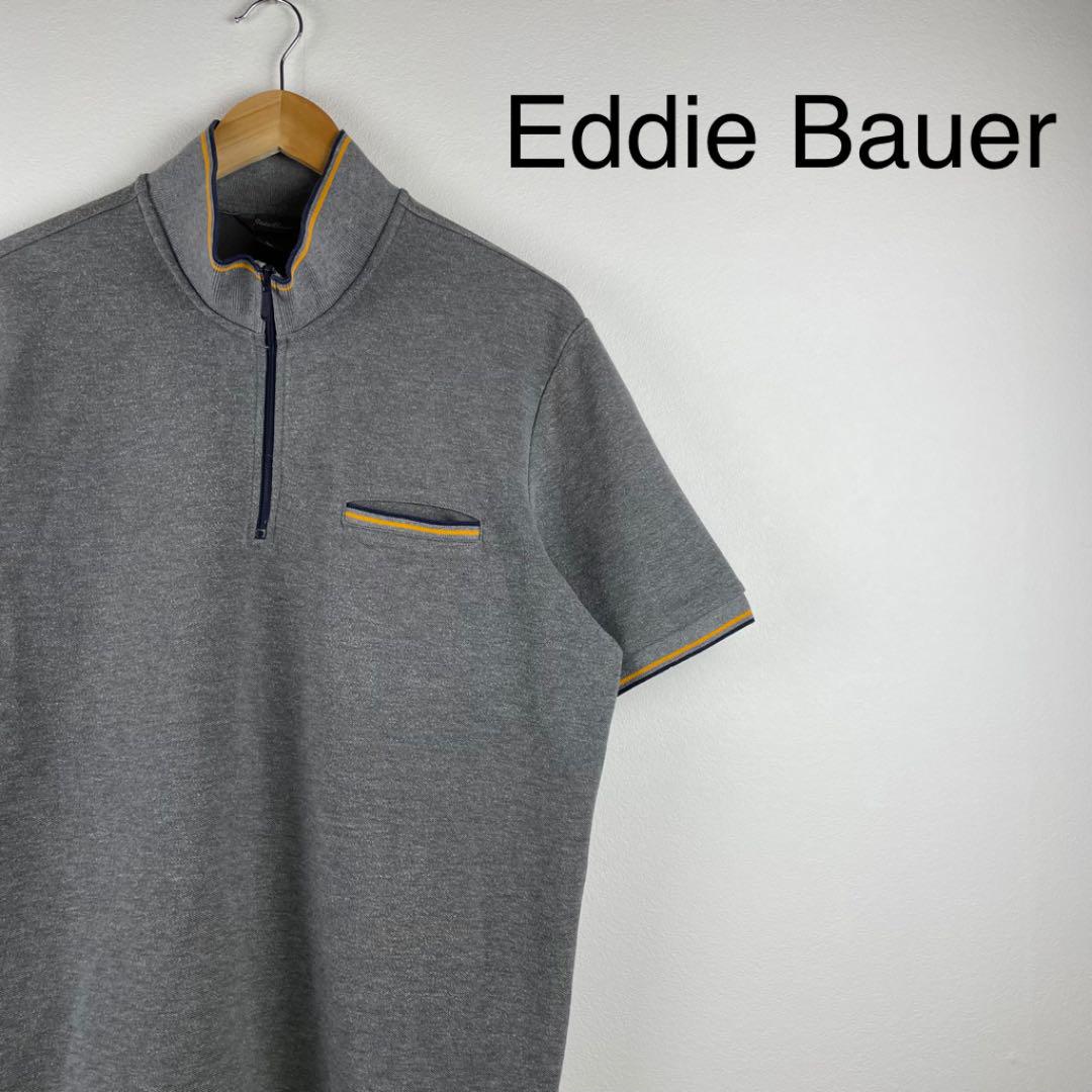1380円 祝開店!大放出セール開催中 Eddie Bauer ポロシャツ エディーバウアー ジップポロ 三角タグ