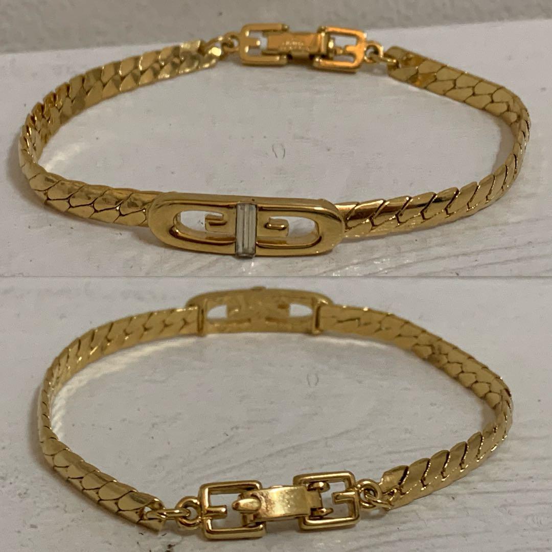 GIVENCHY PARIS VINTAGE 80s GG デザインブレスレット