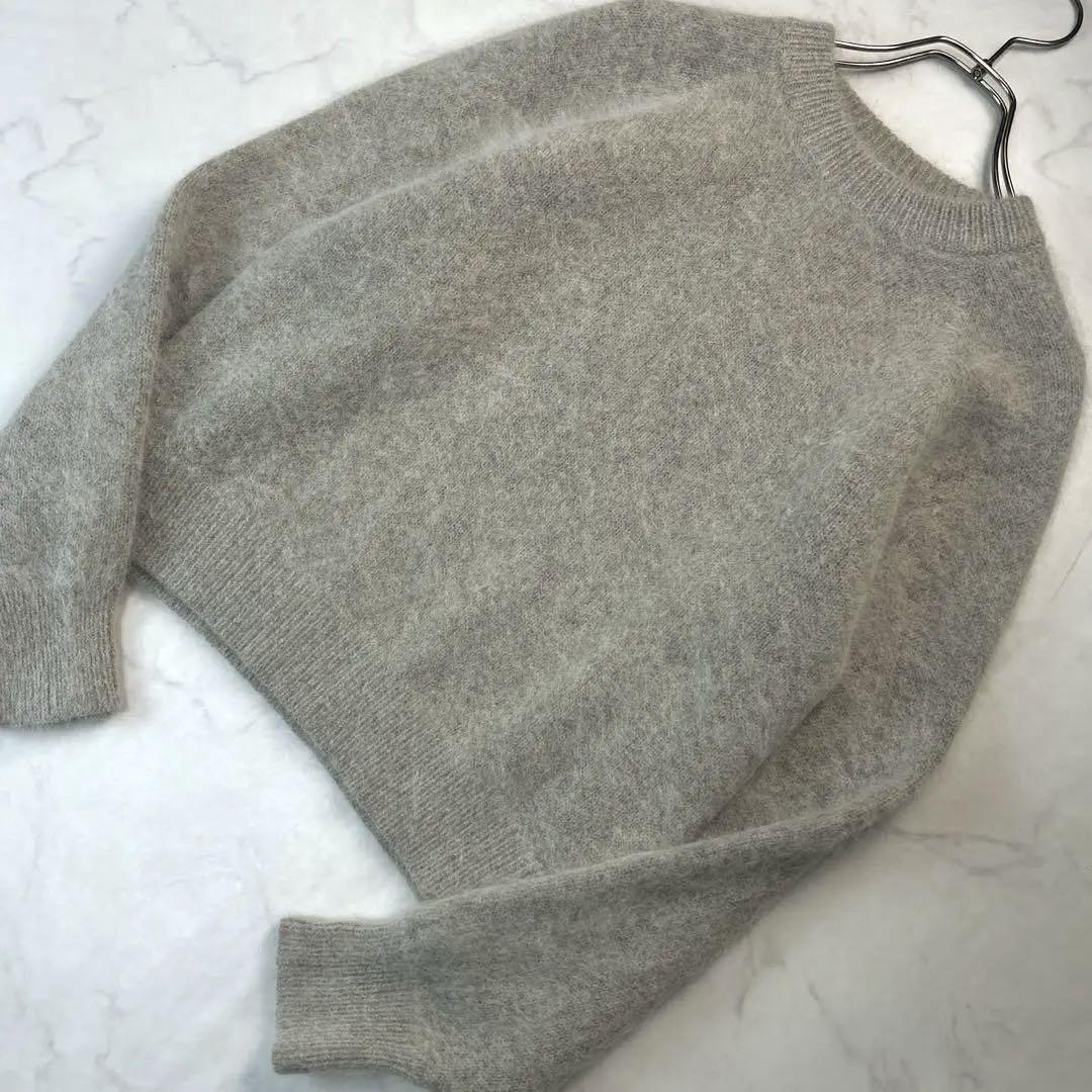 【美品✨】クラネ アンゴラ混 クルーネック ニット ラグランスリーブ ふわふわ
