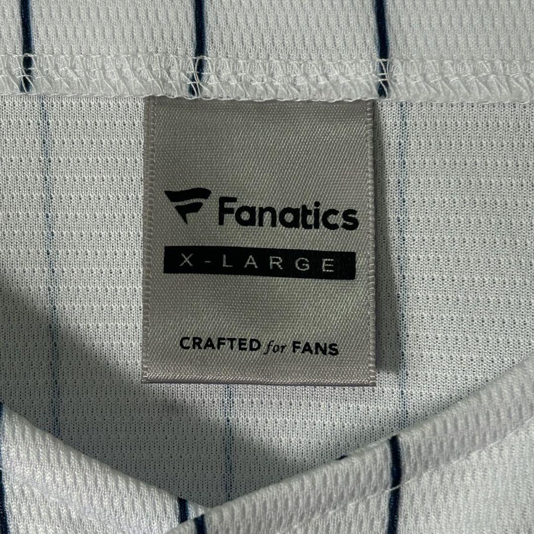 Fanatics ヤンキース ベースボールシャツ ストライプ XL 白