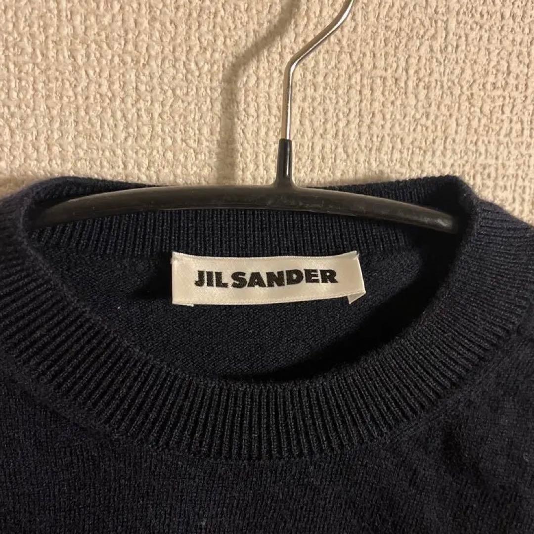 JIL SANDER ネイビー ウール長袖セーター JIL SANDER ネイビー ウール長袖セーター