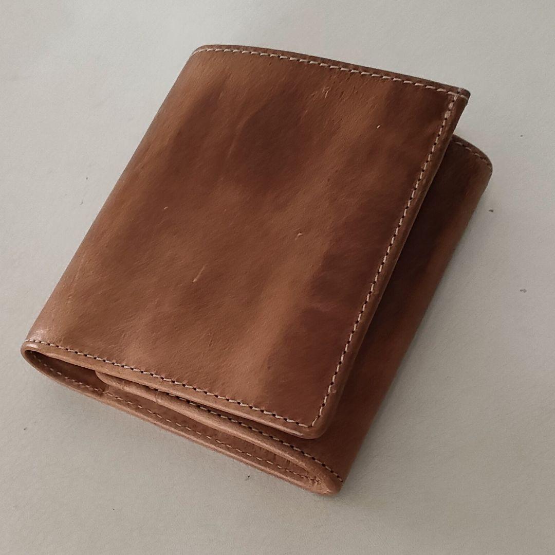 【入手困難廃盤美品！】ホワイトハウスコックス 三つ折り財布  茶 ブラウンレザー ホワイトハウスコックス 三つ折り財布