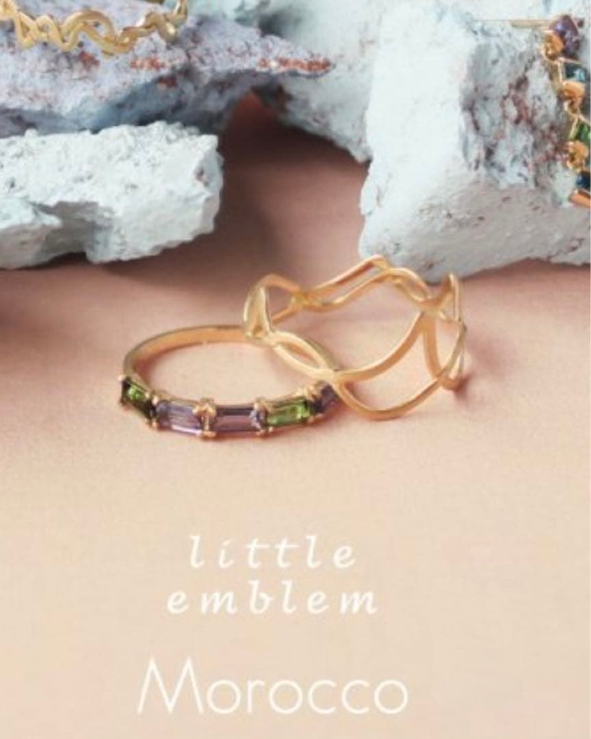 美品 リトルエンブレム k18リング トルマリン ルビー クアラントット 美品 リトルエンブレム k18リング トルマリン ルビー クアラントット