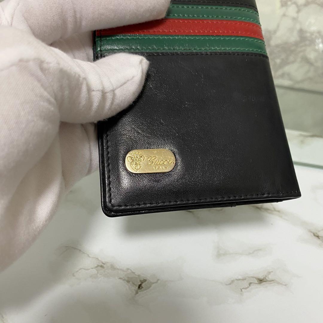 90s OLD GUCCI オールド グッチ 長財布 レザー 本革 シェリー 90s OLD GUCCI オールド グッチ 長財布 レザー 本革 シェリー
