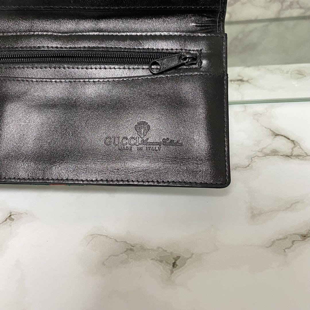 【返品?交換対象商品】 OLD 90s GUCCI シェリー 本革 レザー 長財布 グッチ オールド 小物