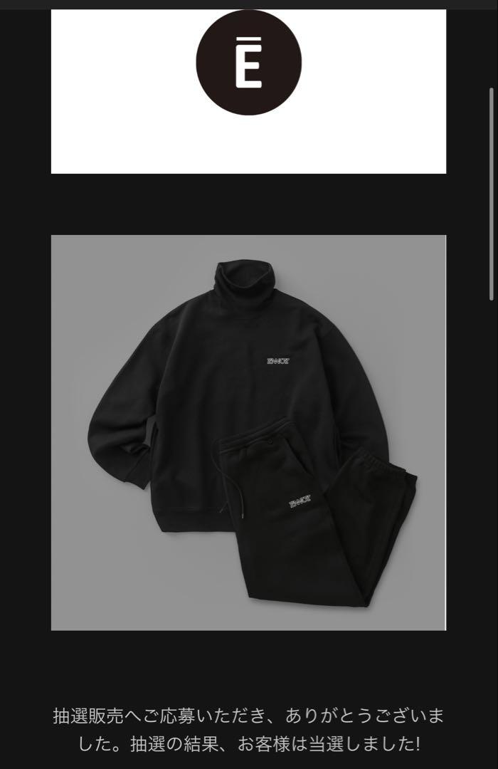 [新品]ENNOY TURTLENECK SWEAT SETUP Mサイズ 黒