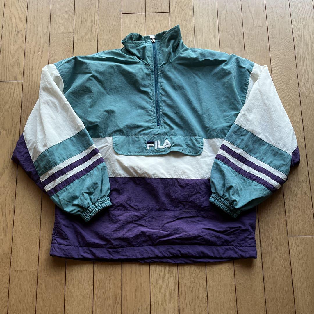 FILA ナイロンプルオーバー　ライトオン　コラボ　40周年　古着風　春服