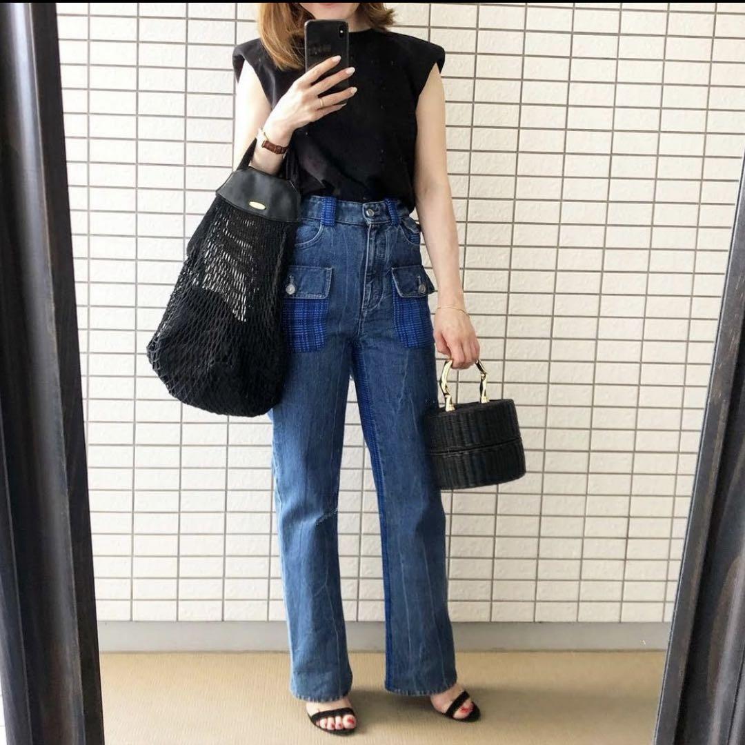 manimaris 美品 pancake basket Black×gold