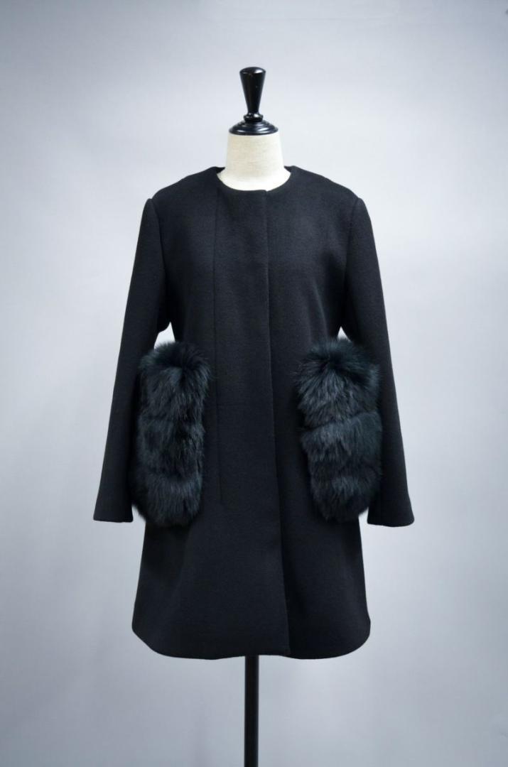 sheller シェリエ LADYラインポケットファーコート シェリエ sheller Ladyラインポケットファーコート