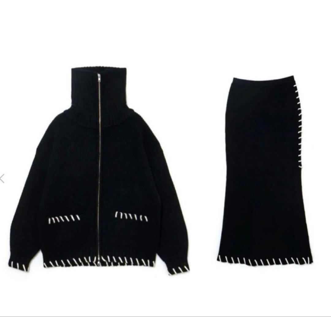 melt the lady stitch zip knit set up SIZE