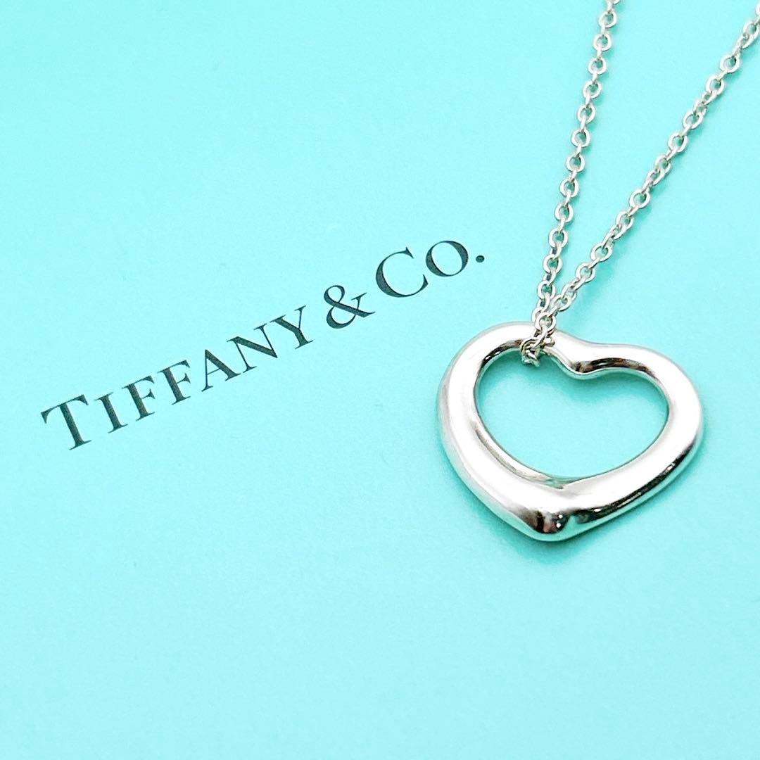 2460-2 美品✨Tiffany ネックレス　オープンハート