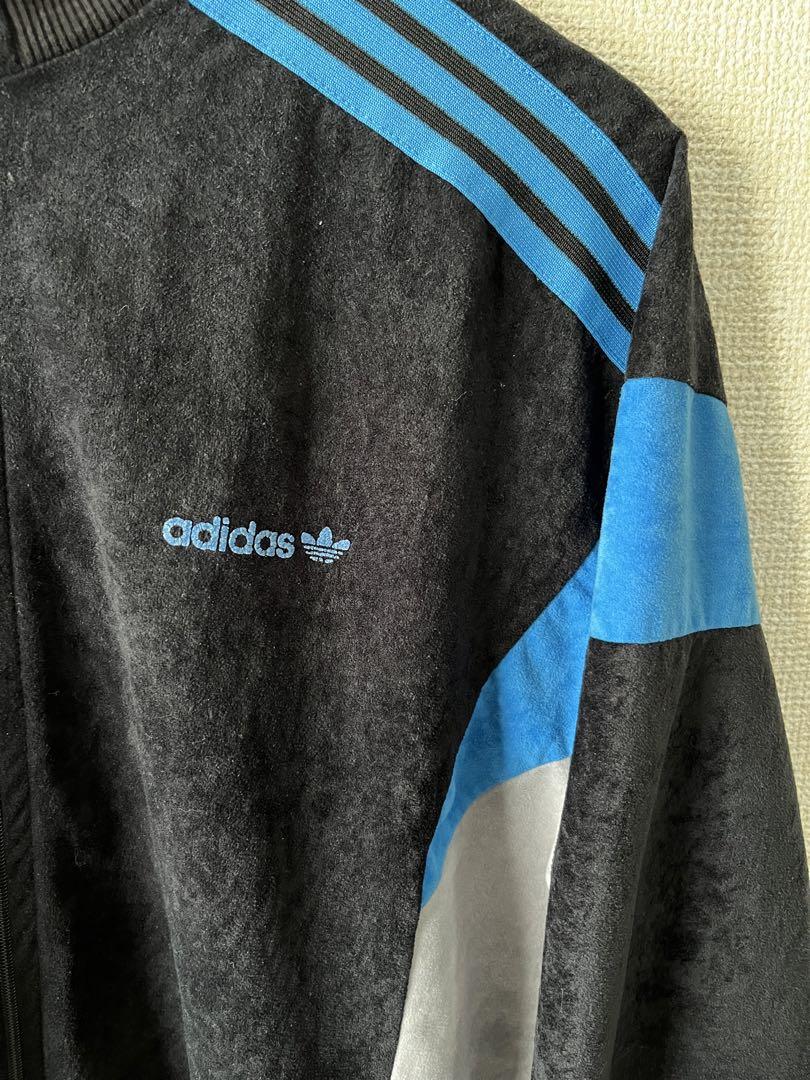 80s adidas ベロア トラックジャケット スエード フランス製