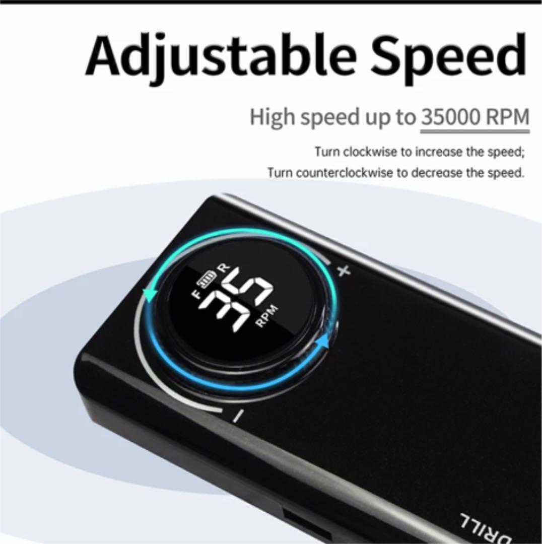 もそう⊽ ポータブル ネイル ネイルドリル XcVQN-m76697390659 ネイルマシン❣プロ仕様 35000rpm マシンで