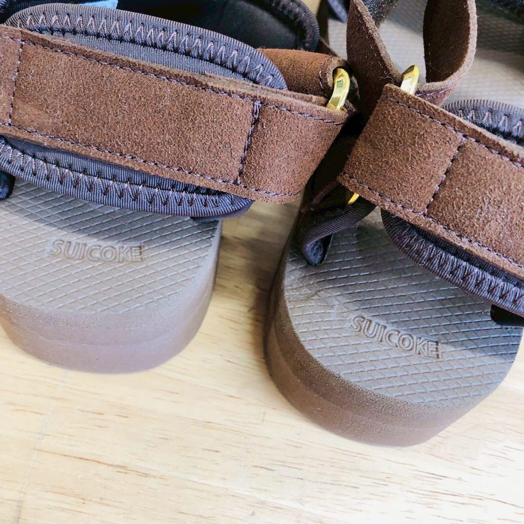 保管品 SUICOKE スイコック スポーツサンダル ブラウン 24cm