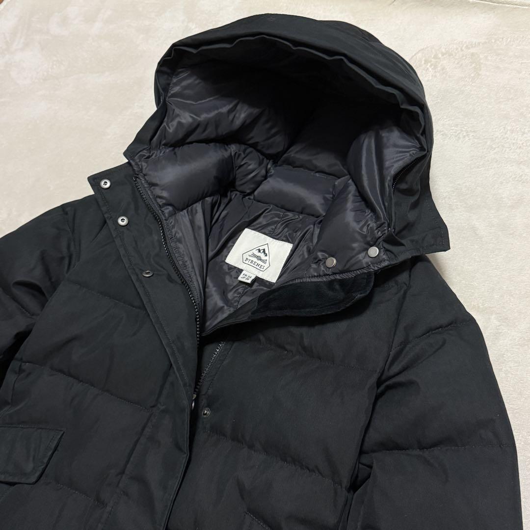 美品　ピレネックス　ダウンパーカー　グルノーブル　黒　36(S)