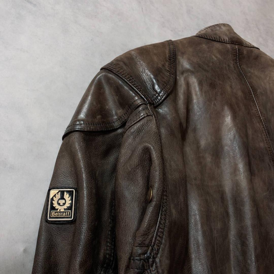 GQ3501◇Belstaff : PANTHER 1966 レザージャケット◇
