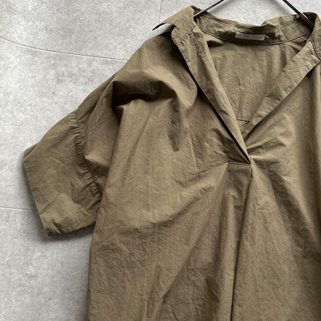 plage プラージュ　スキッパーシャツ　抜け襟オーバーシャツ