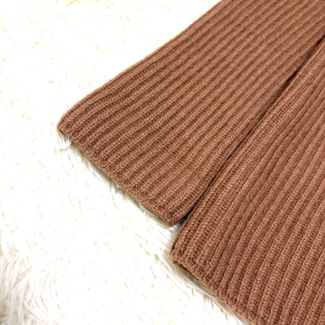 希少 ATON エイトン タートルネック ニット キャメル100% リブ 2 希少 ATON エイトン タートルネック ニット キャメル100% リブ 2