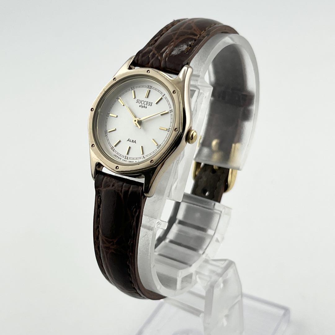 【稼働/良品】SEIKO クオーツ V401-0350アルバalphaレディース 稼働/良品】SEIKO クオーツ V401-0350アルバalphaレディース