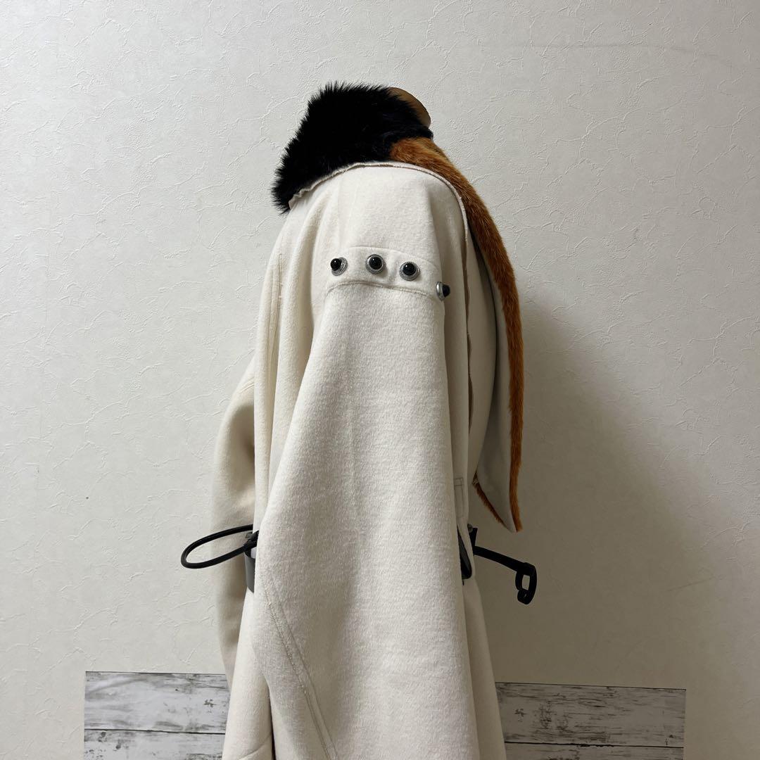 レア】Toga Archives H&M ウールコート ファー ロングコート