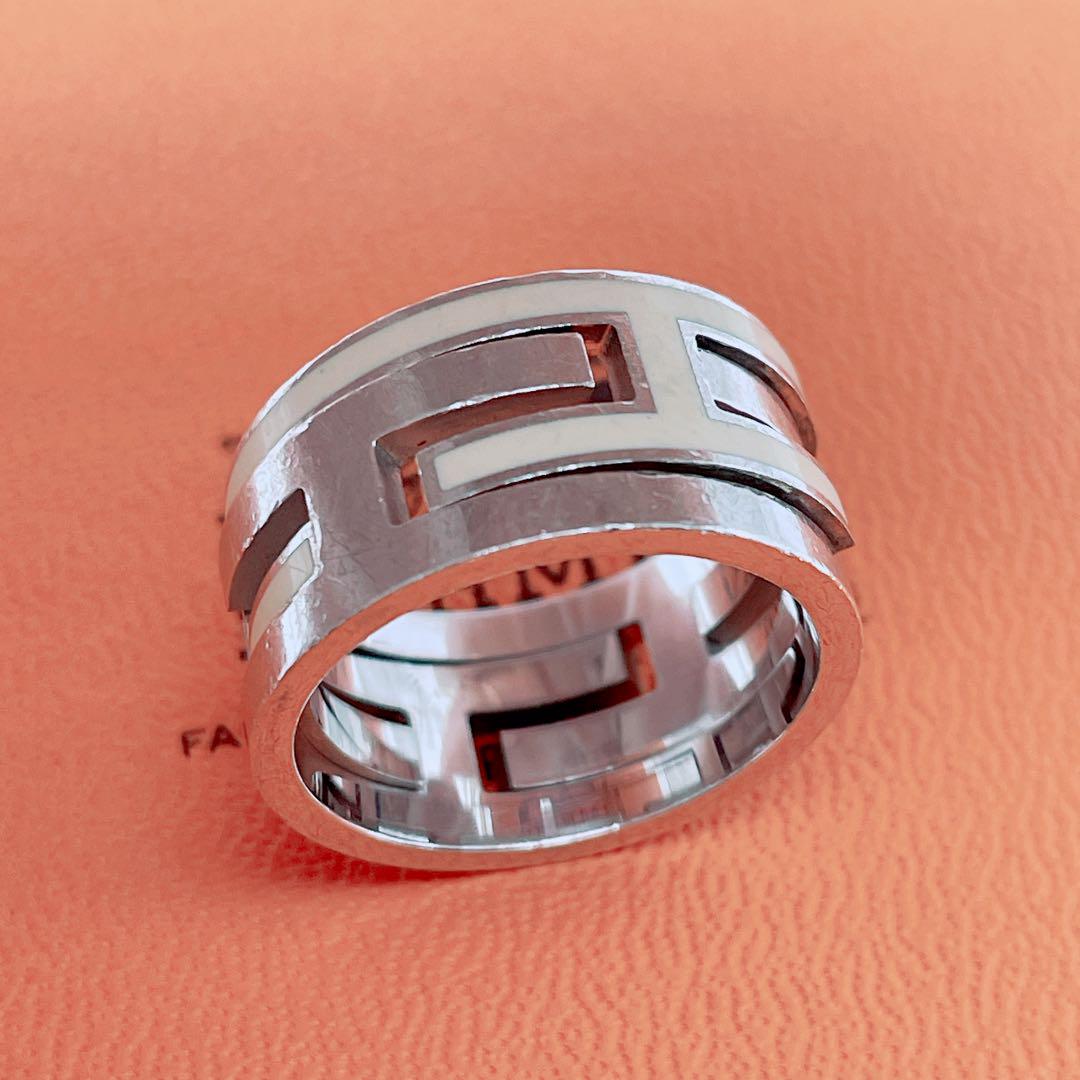 HERMES ムーヴアッシュ　リング　ホワイト　シルバー925 指輪