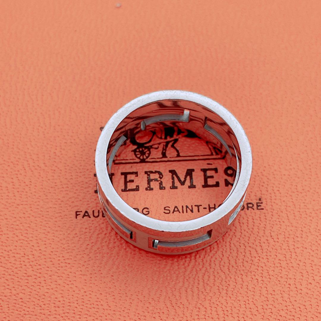 HERMES ムーヴアッシュ　リング　ホワイト　シルバー925 指輪