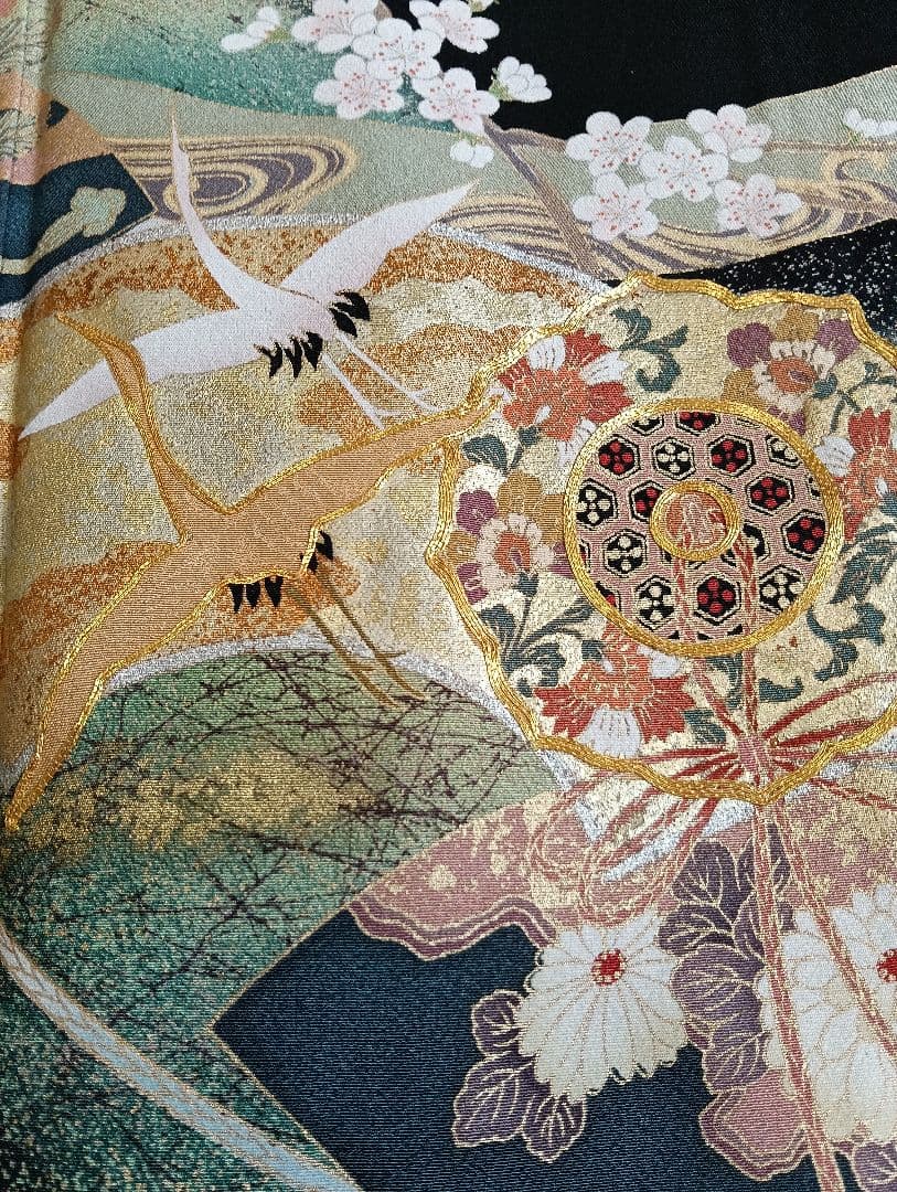 ※週末特別特価✿黒留袖　正絹、袋帯正絹　三越扱い、帯締め帯揚げ 末広サービス