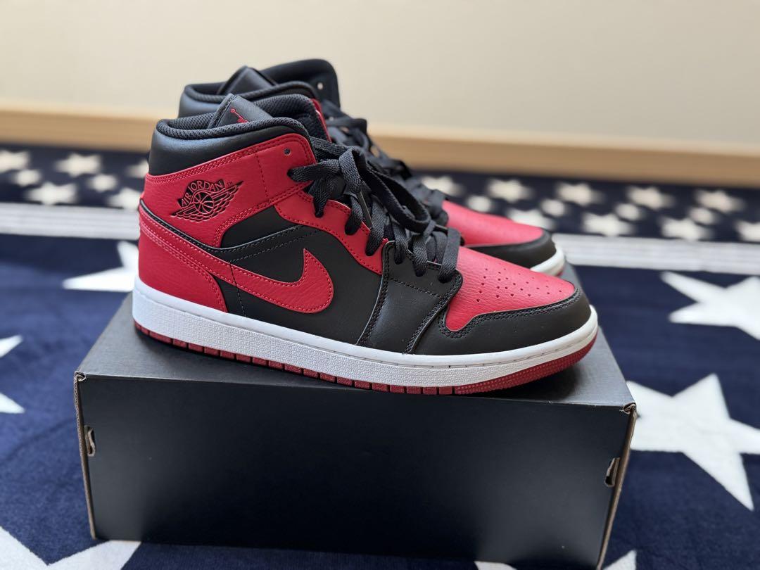 Nike Air Jordan 1 Mid ブラック/レッド