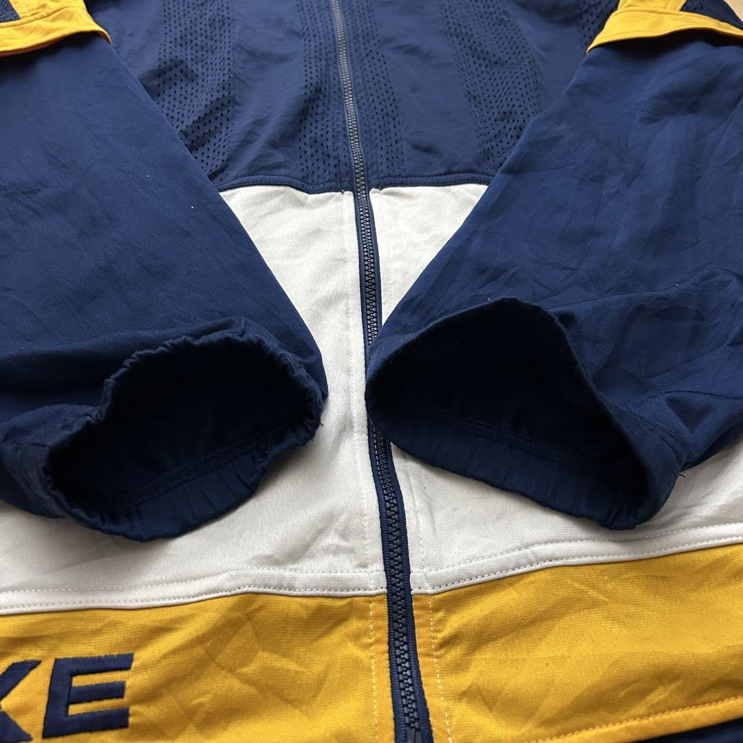 【ナイキ】90s白タグトラックジャケットビッグ刺繍スウッシュロゴミシガンカラー