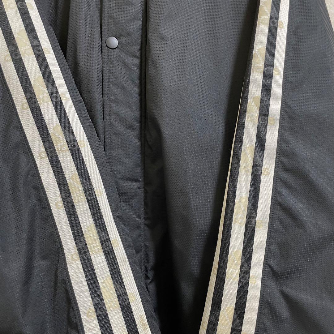 adidas アディダ ベンチコート ロングコート ボア フード取り外し XL