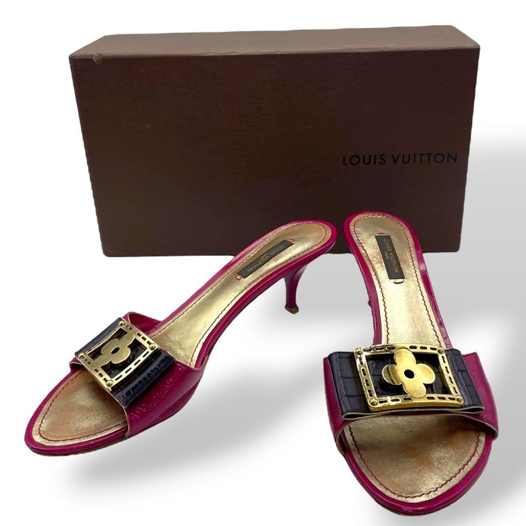 Louis Vuitton Flower Buckle Sandals mule24cm・LOUIS VUITTON